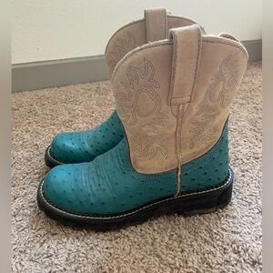 Ariat Fat Baby Blue Ostrich Boots